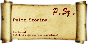 Peltz Szorina névjegykártya
